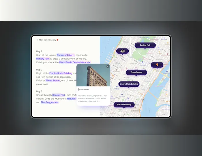 Create customisable interactive maps in seconds form your content