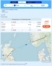 PanFlights example: Combine flight with train or bus
