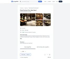 Screenshot of Example Airport Lounge Page