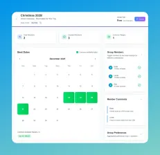 Availability overview of the group, perfect dates for everyone!