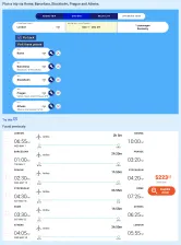 PanFlights example: Plan a trip via Rome, Barcelona, Stockholm, Prague and Athens.