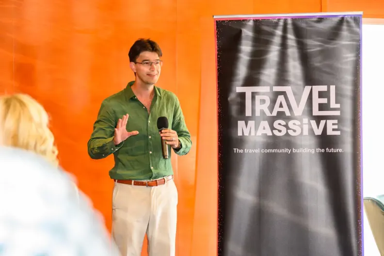 Photo of Matthew Gardiner at a London Travel Massive event