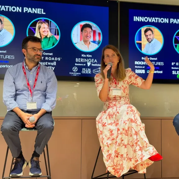 Photo of panel at Stripe event in London