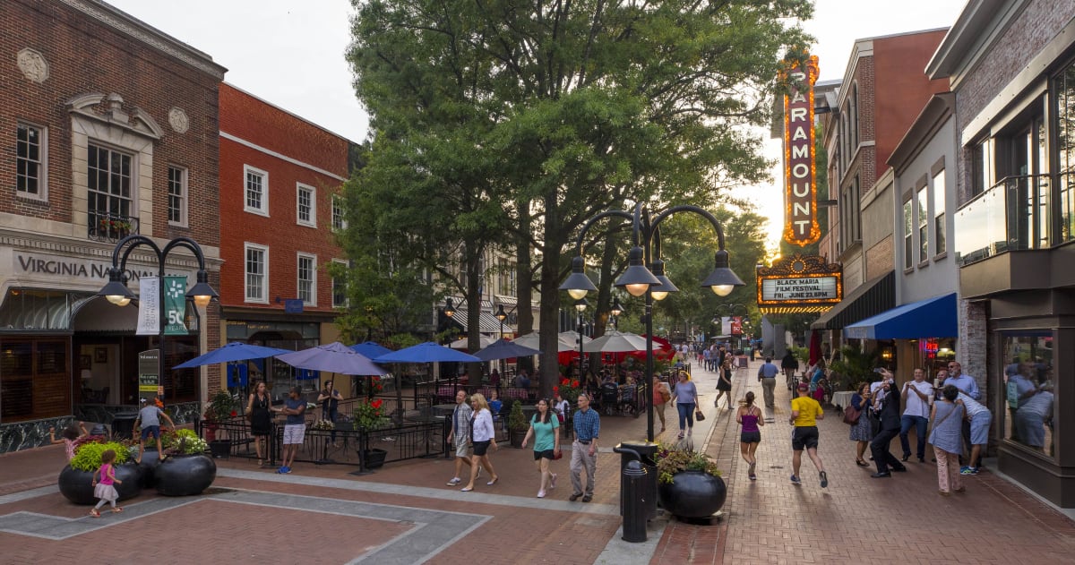 Charlottesville Historic Downtown Mall Mall Near Keswick Hall