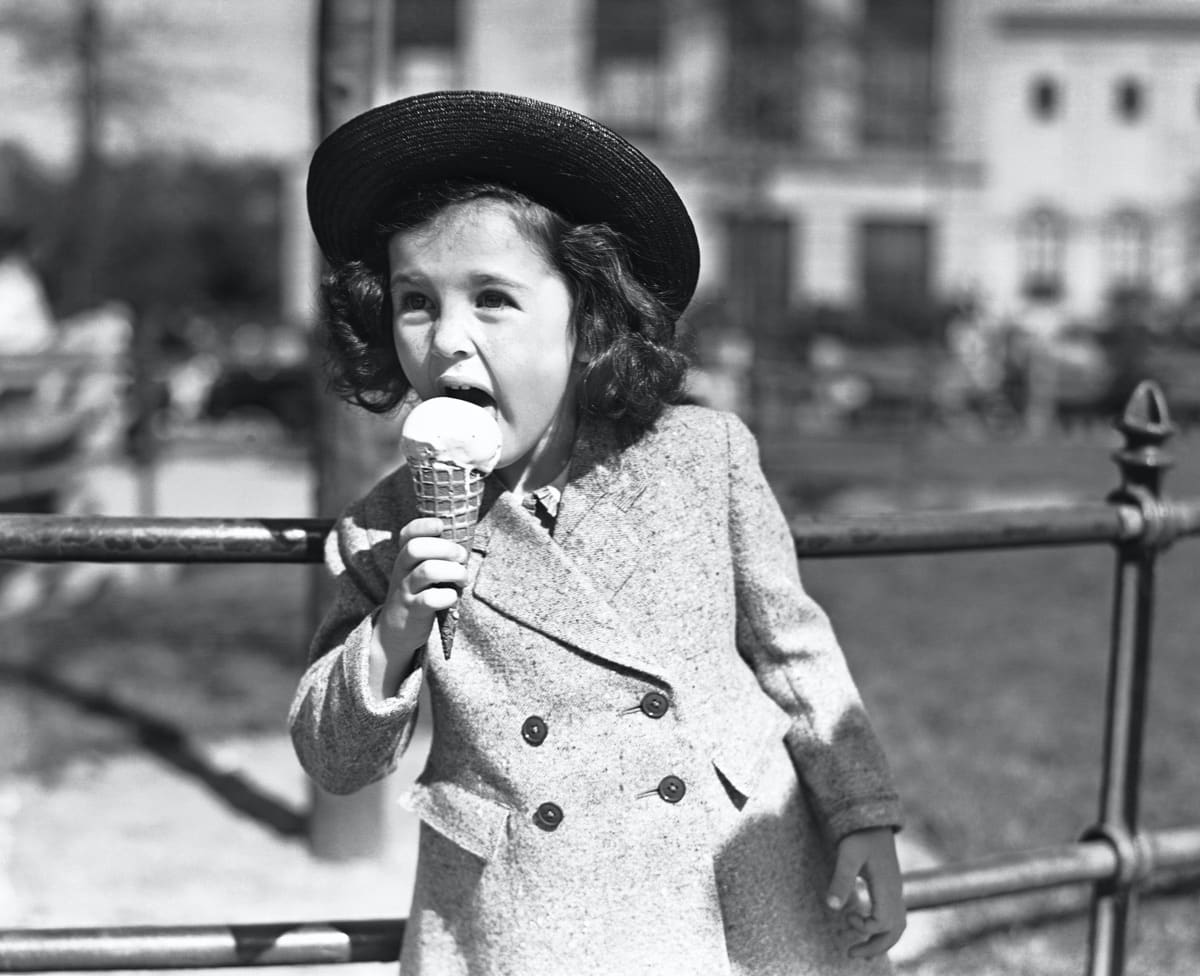 girl eating ice cream