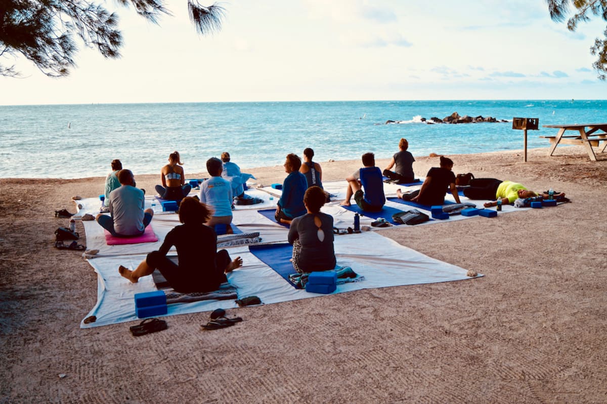 yoga-class-at-fort-zach-beach