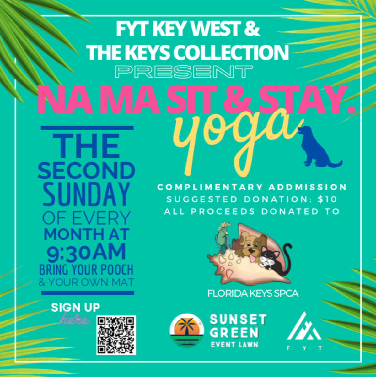 sunset-green-pet-yoga-monthly-flier