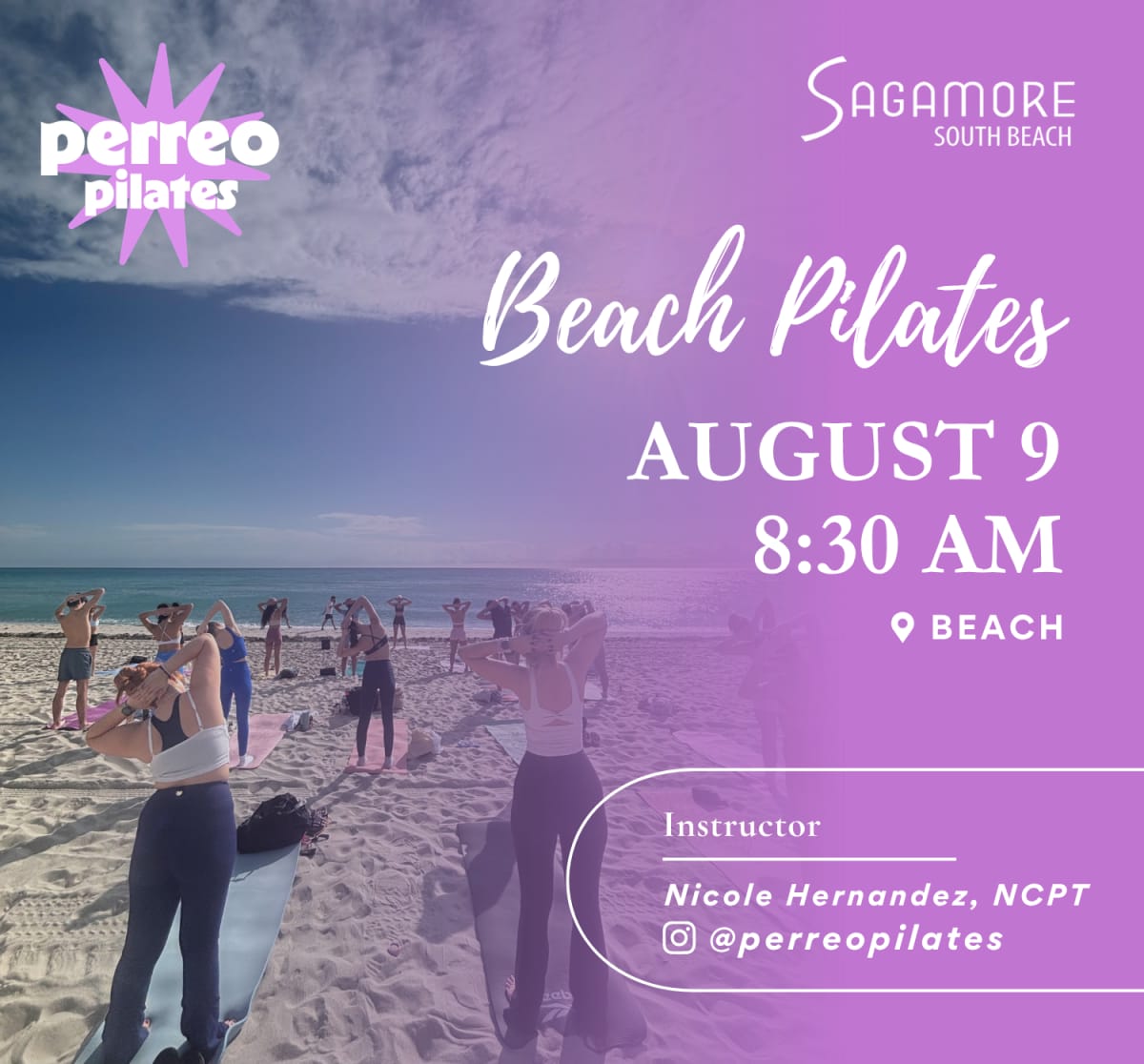 PERREO PILATES EN LA PLAYA