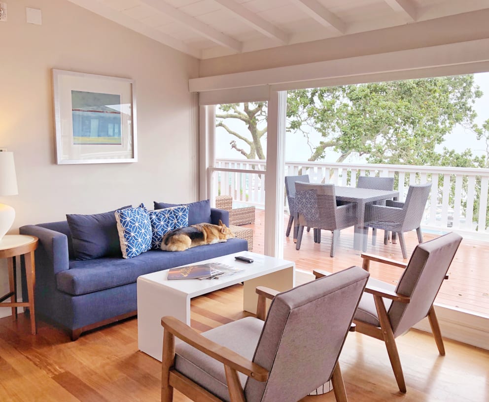 Dog in Hillside Cottage Suite Living Room