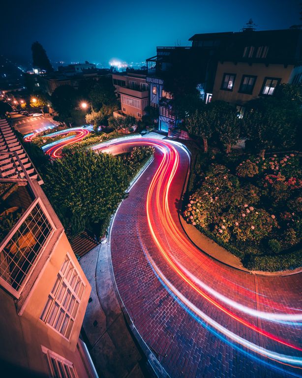 San Francisco road night view