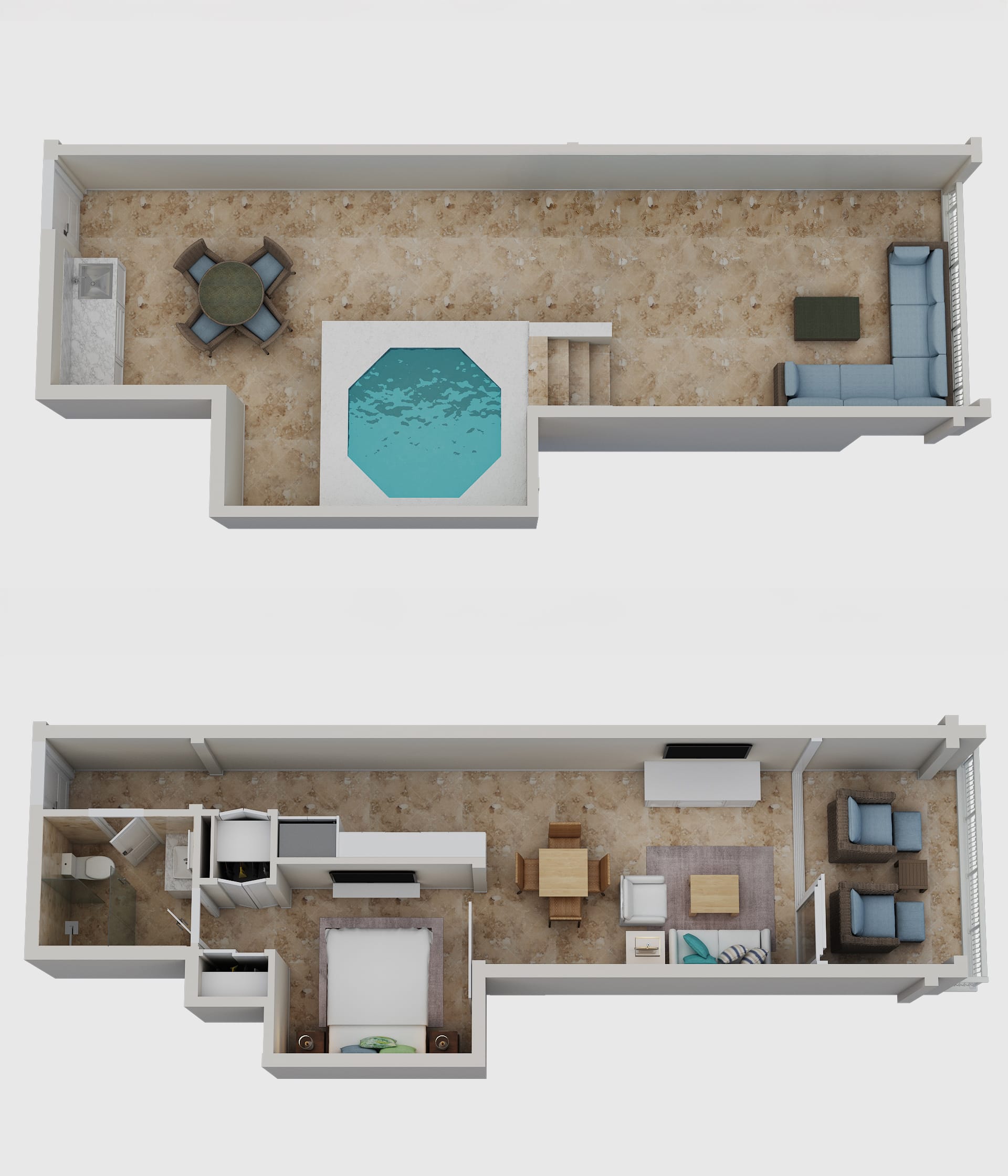 Junior Contemporary Suite with Rooftop Pool Floor Plan