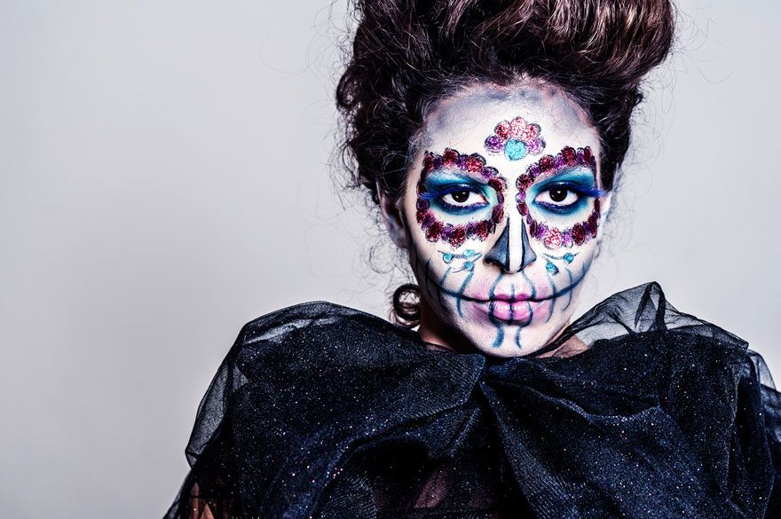 SUGAR SKULL Day of the Dead Makeup Kit Face Paint & Stage Makeup