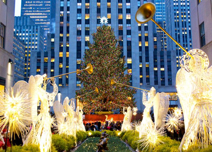 Rockefeller Center Christmas Tree Is Officially Lit in New York City