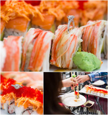 Sushi lamaran anti mainstream dengan makanan - Siapa Bilang Makanan Cuman Bisa Ngenyangin Perut? Makanan Juga Bisa Buat Kekasih Langsung "Say Yes" Loh!!