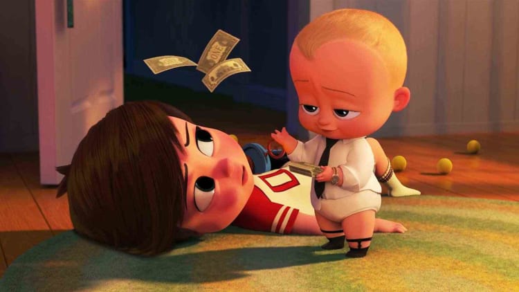 the boss baby memberikan uang ke pada tim fakta unik - Fakta Unik "The Boss Baby", Bayi Mungil  yang Mengalahkan Beauty And The Beast di Box Office