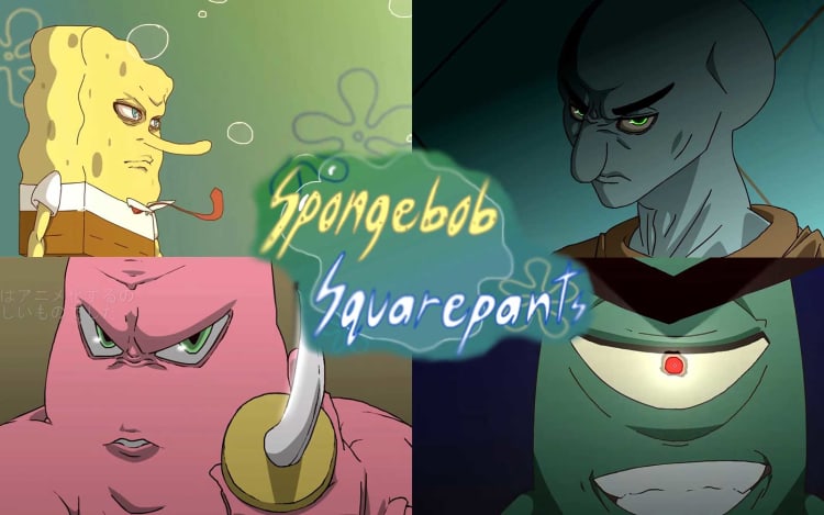 Ngakak abis dah, Begini jadinya kalo SpongeBob dijadiin versi anime