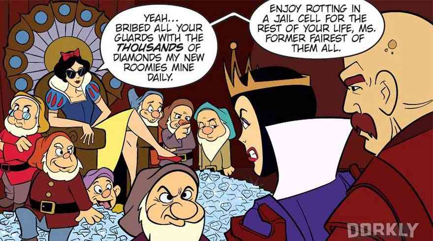 putri salju disney - Gokil abis dah jadinya cerita disney, kalo karakter mereka ngambil keputusan yang lebih masuk akal