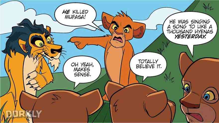 simba the lion king disney - Gokil abis dah jadinya cerita disney, kalo karakter mereka ngambil keputusan yang lebih masuk akal