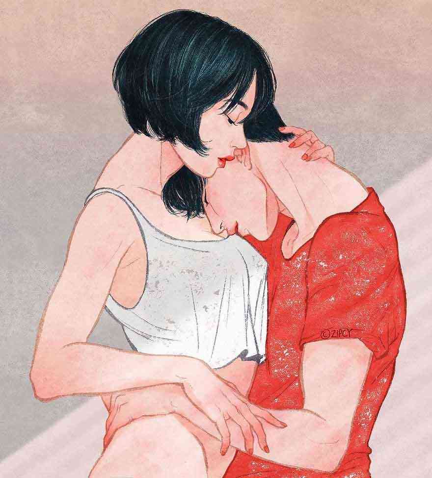 1 - Cinta dan romantis pasti bisa kamu rasain dari karya ilustrator asal Korea ini (Jangan Baper ya !!!)