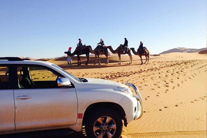 Inside a luxury desert tent near the Erg Chebbi dunes