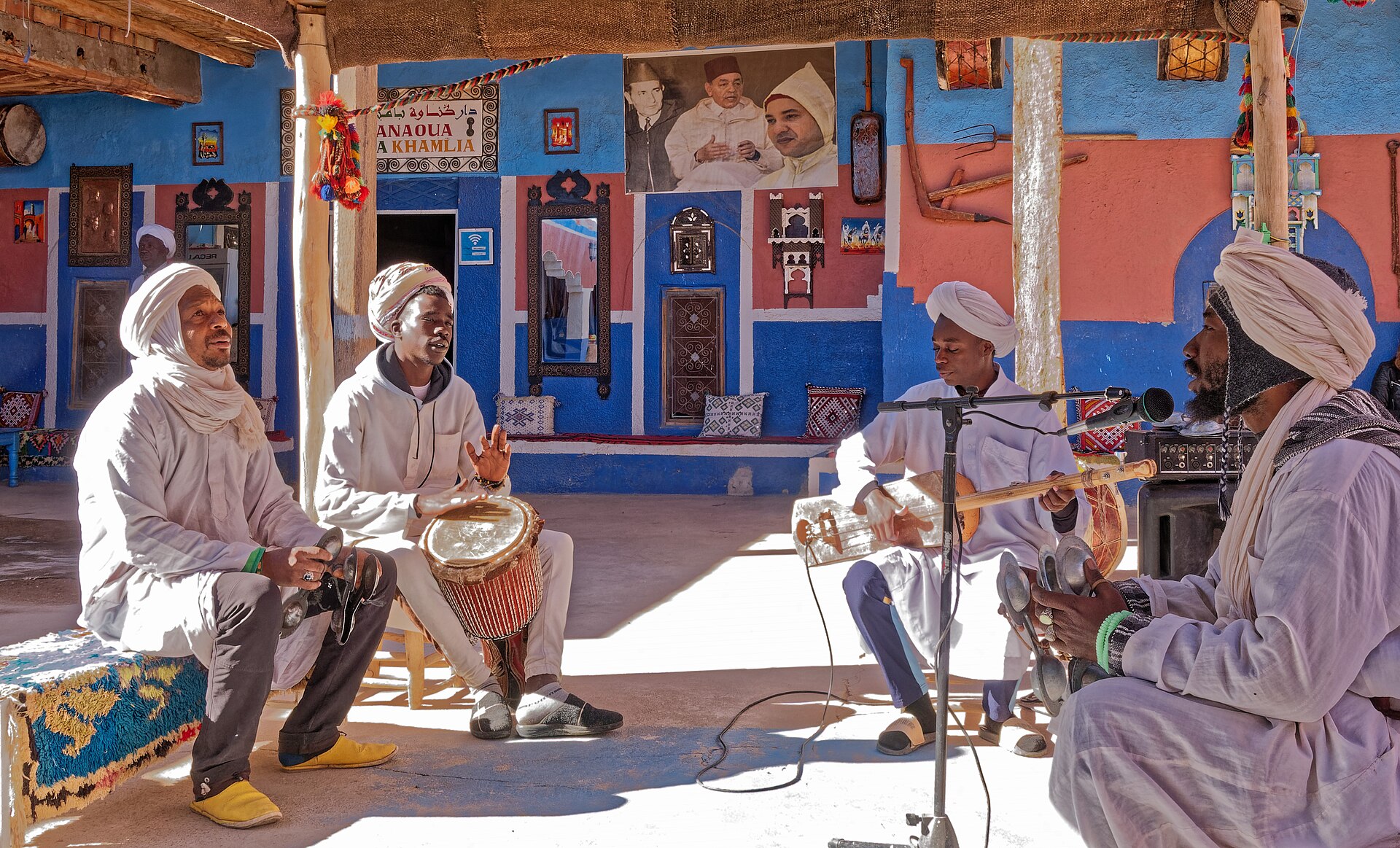 A luxury tent in a Sahara desert camp near Merzouga