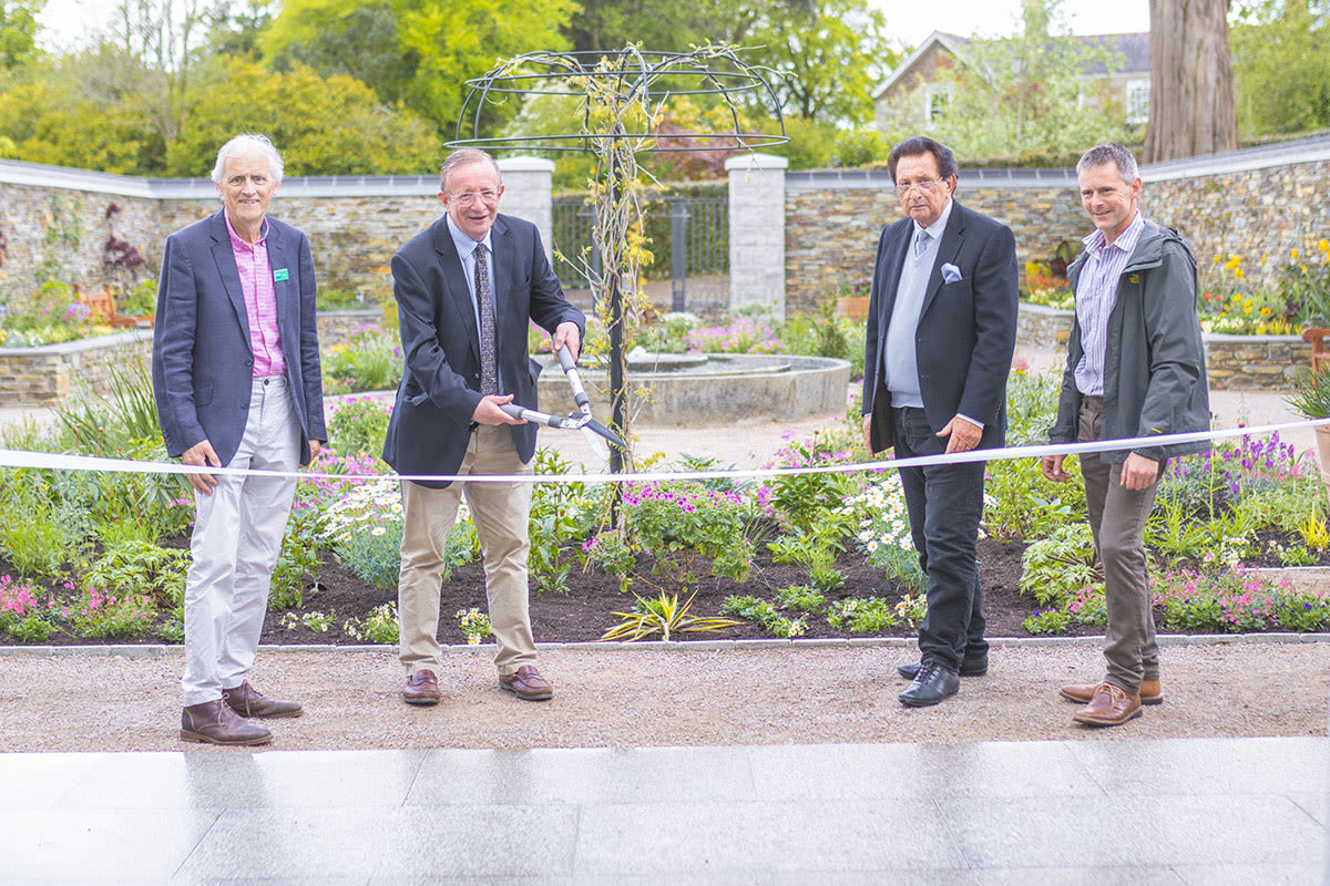 Cutting the ribbon at Trebah Court Garden