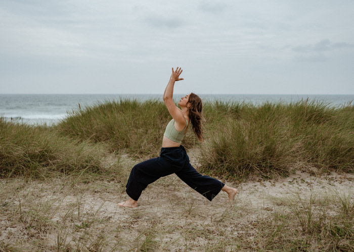 Ro Doleman doing yoga