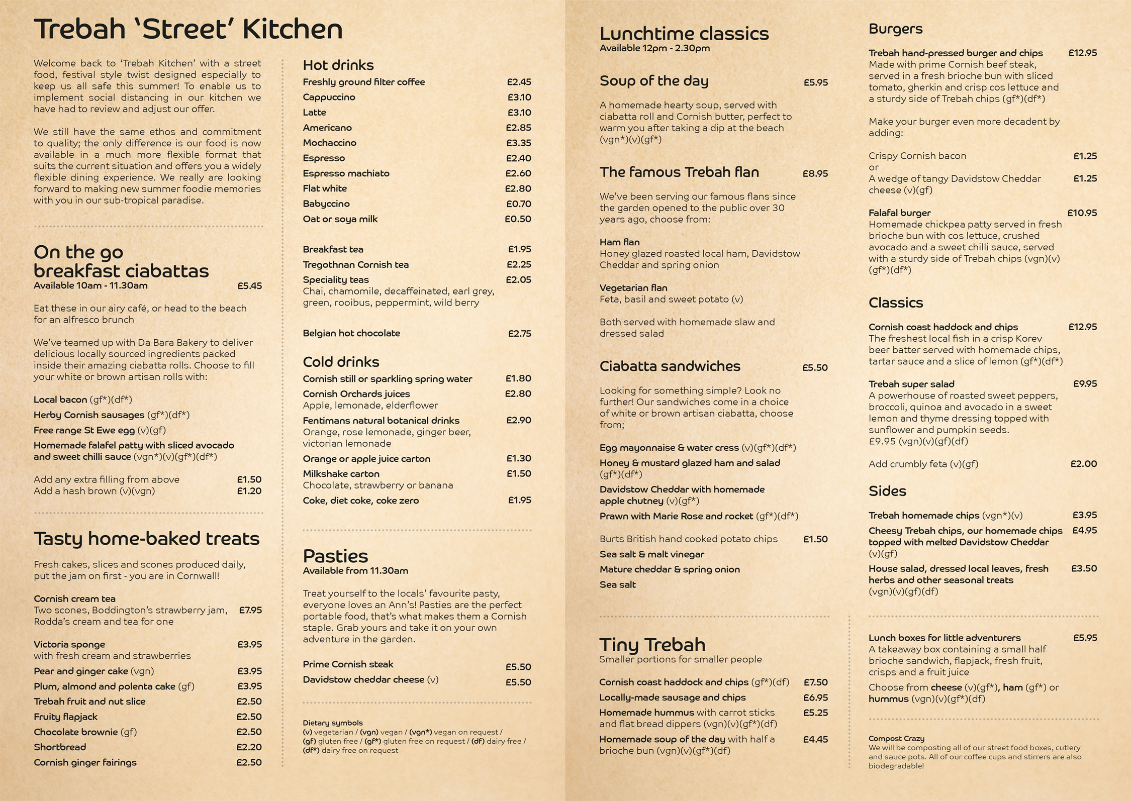 Trebah 'Street' Kitchen Menu