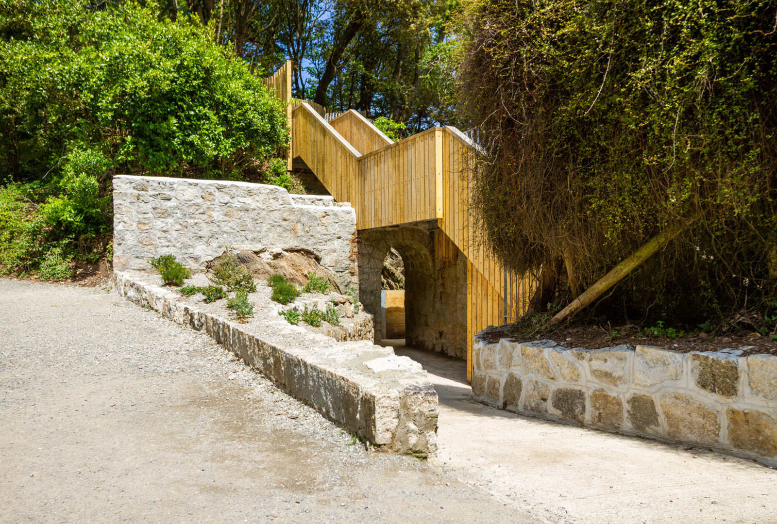 new beach access at trebah