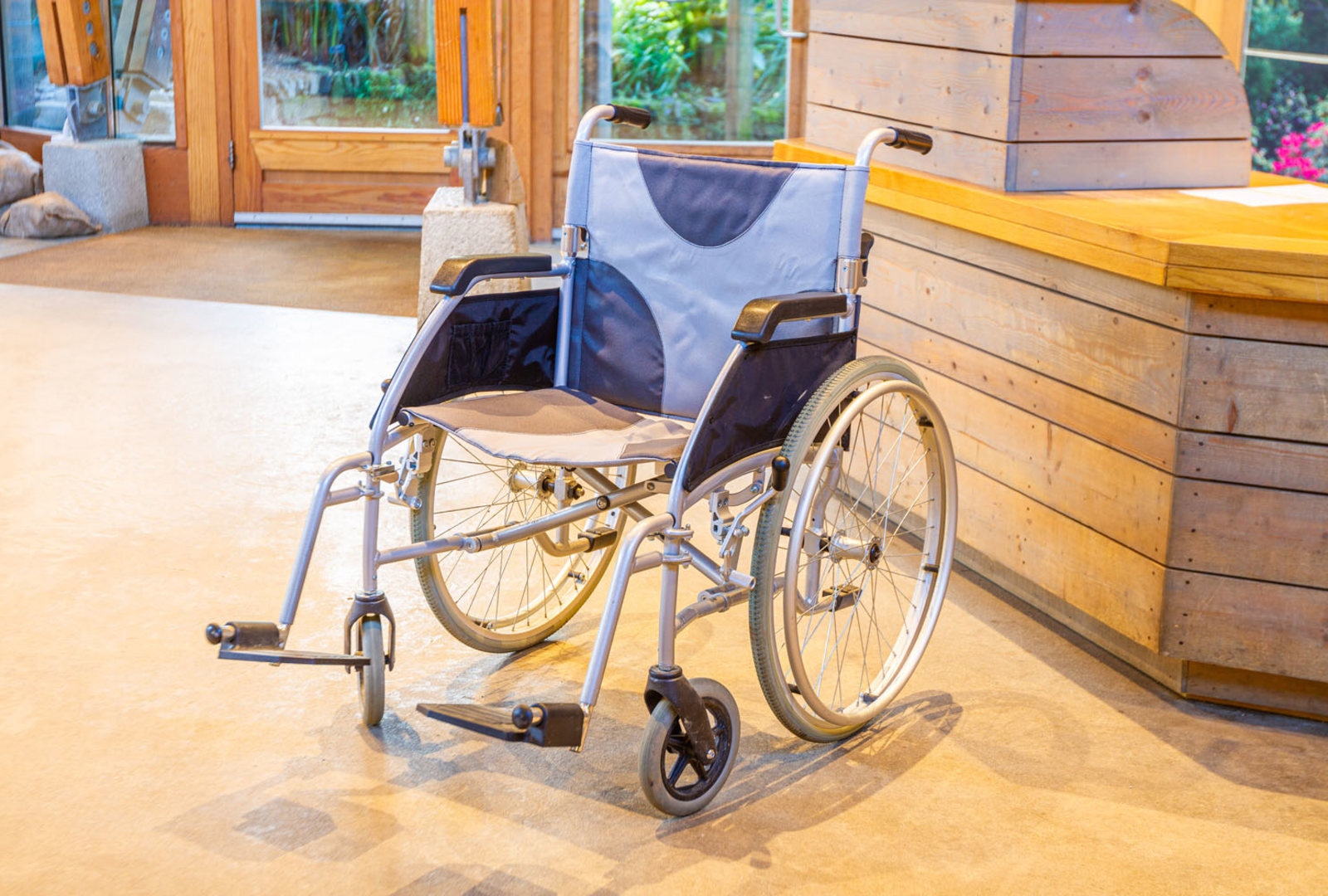 Wheelchair at trebah visitor centre