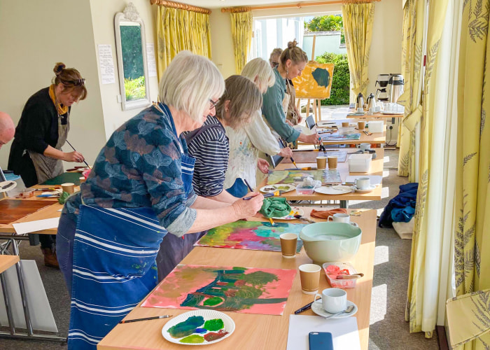 Paitning workshop at trebah