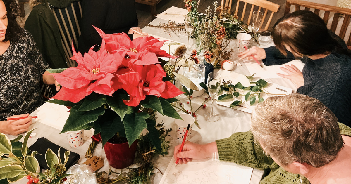 Winter Florals Painting Trebah Garden Cornwall