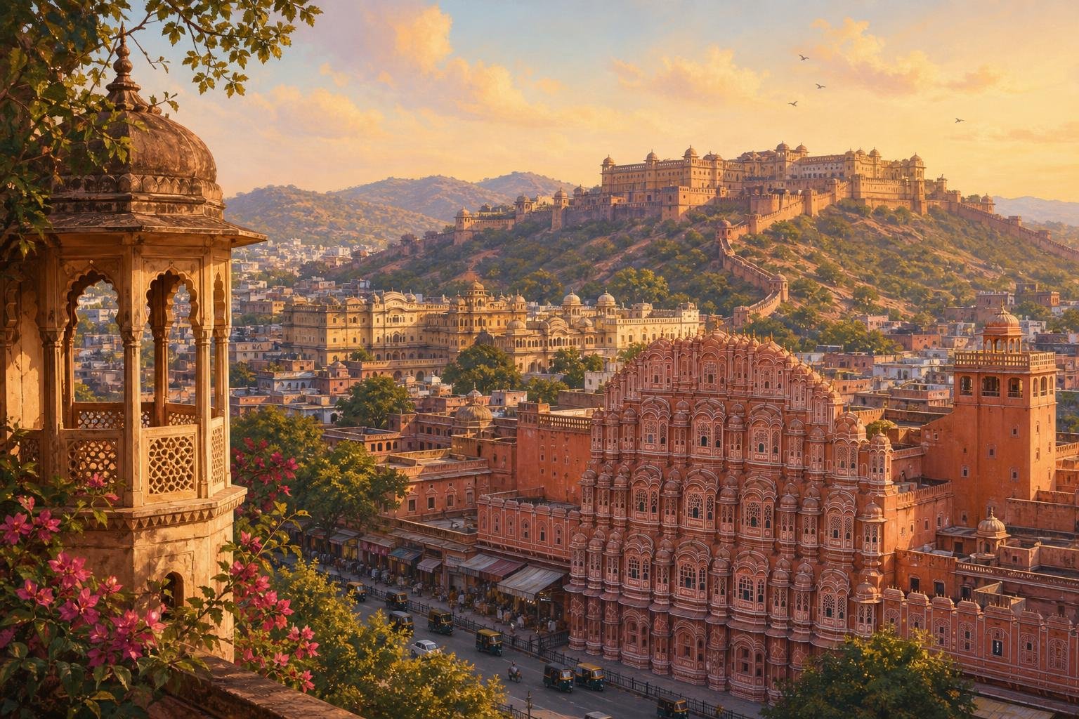 Jaipur — illustrated landscape