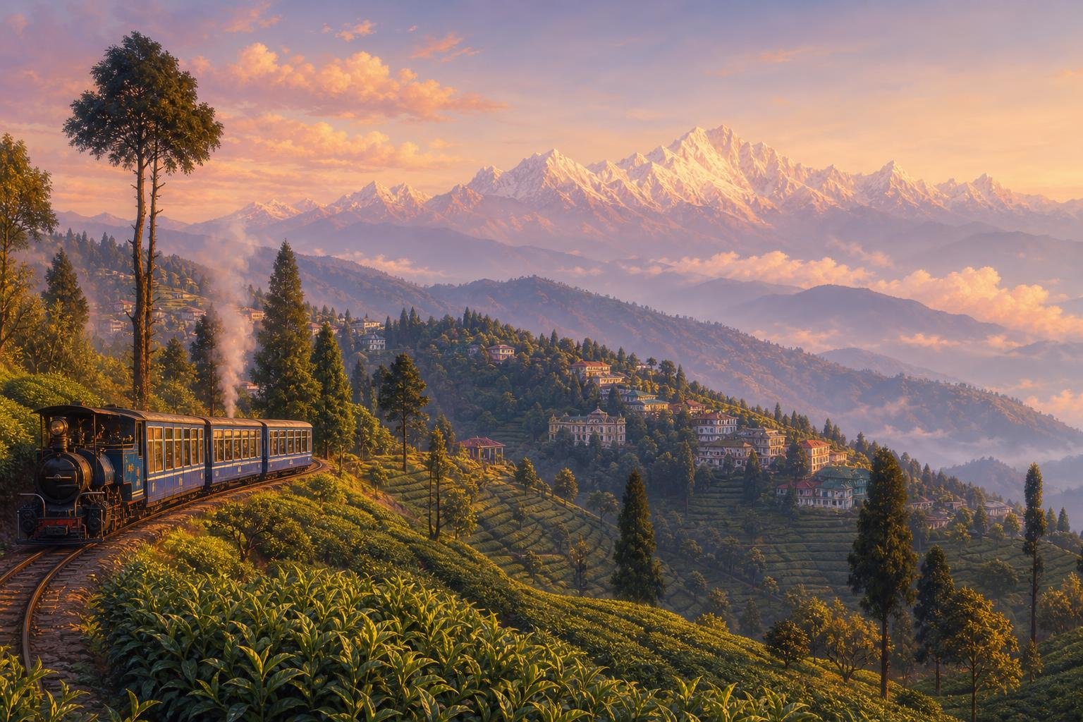 Darjeeling — illustrated landscape