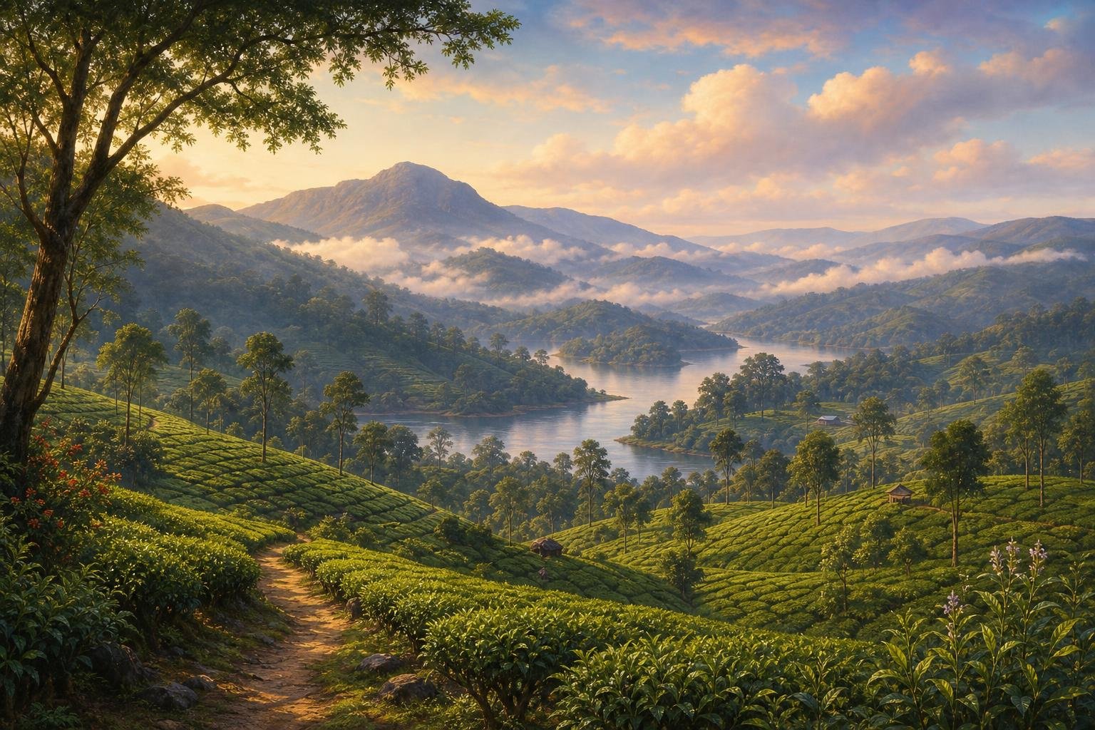 Munnar, Pothamedu — illustrated landscape