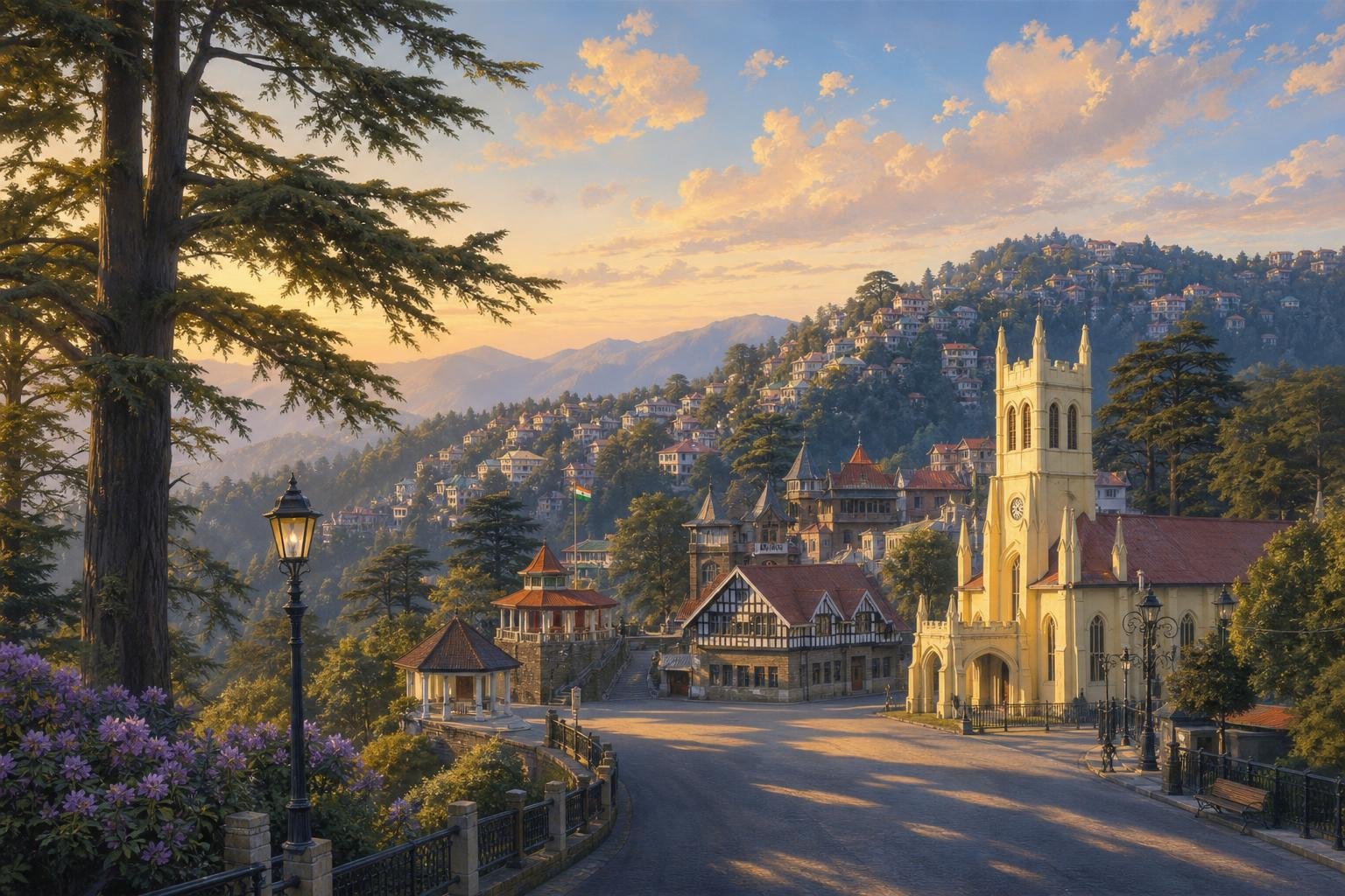 Shimla — illustrated landscape