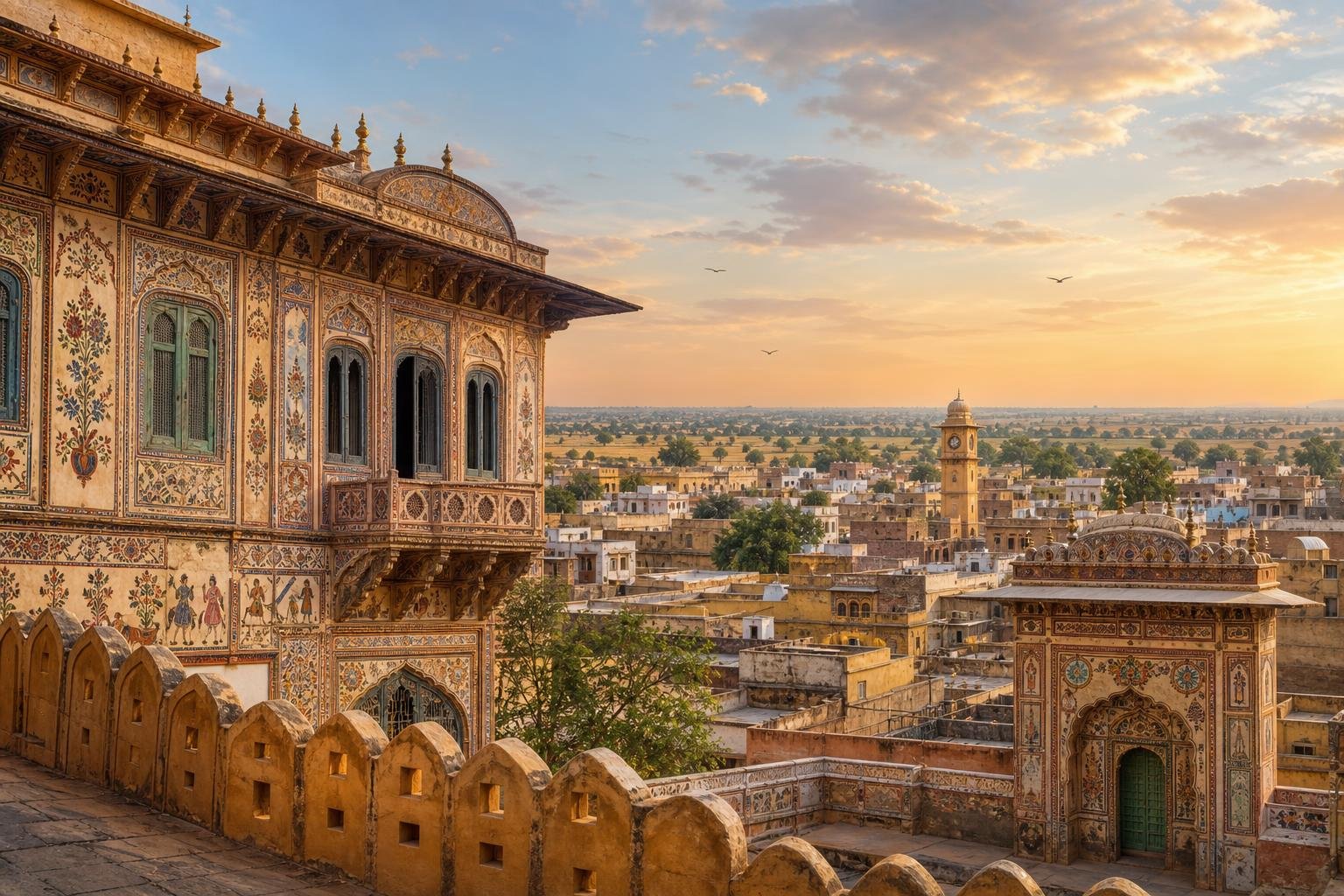 Churu, Rajasthan — illustrated landscape