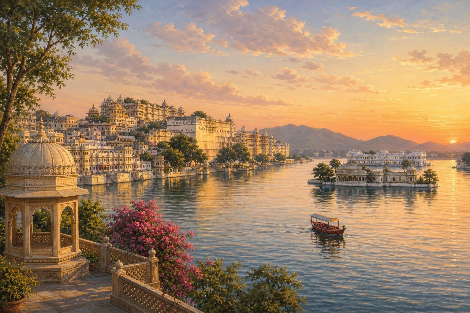 Udaipur — illustrated landscape