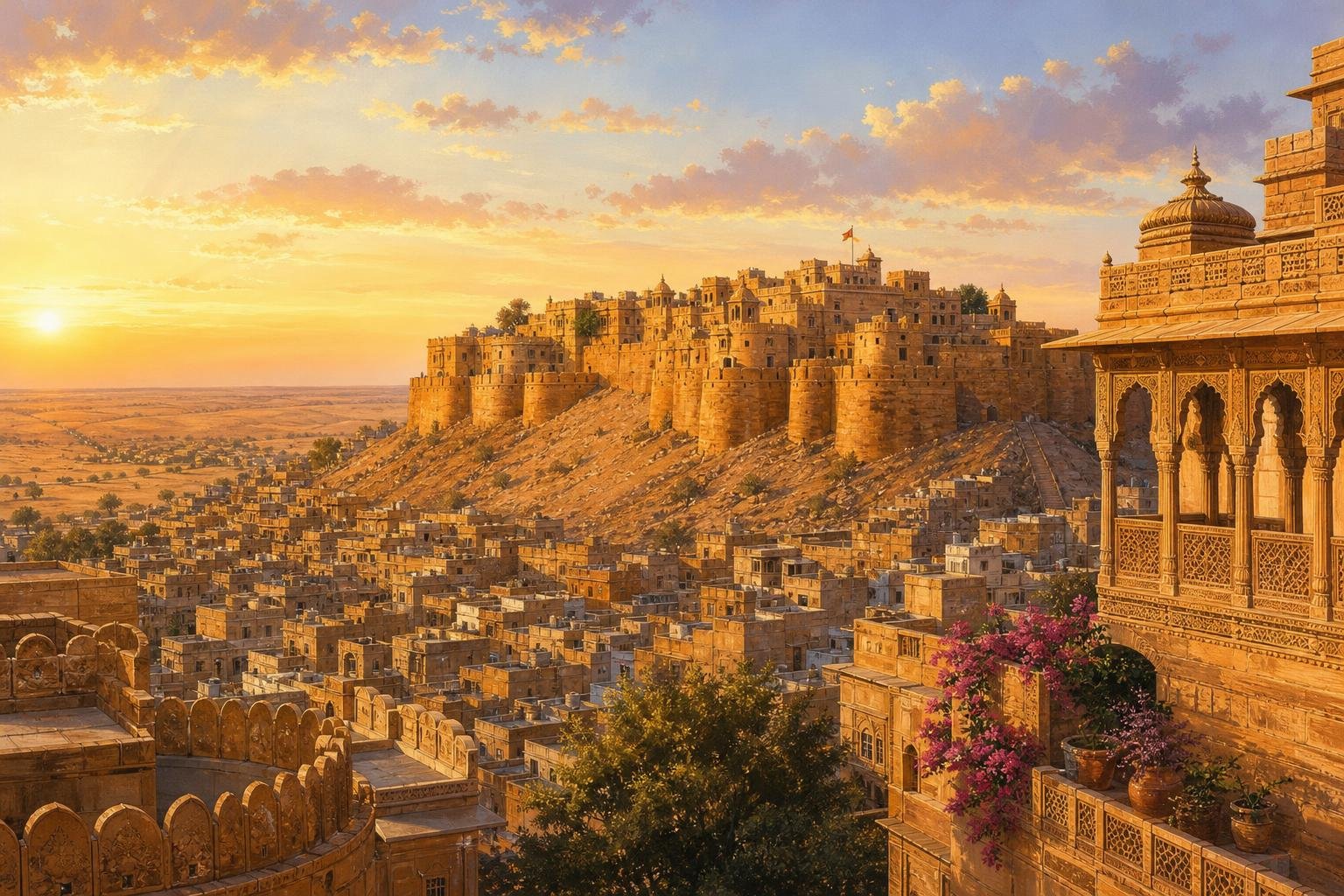 Jaisalmer — illustrated landscape