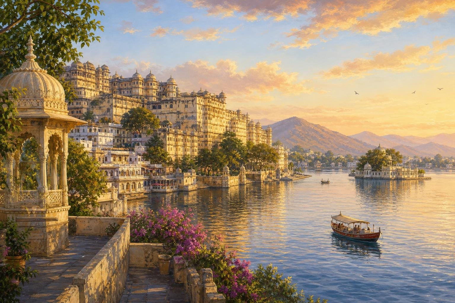 Udaipur, Rajasthan — illustrated landscape