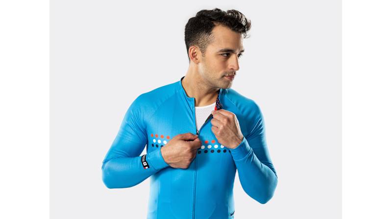 Maillot De Cyclisme Bontrager Bleu Taille M – Manches Courtes, Zippé – Homme/femme