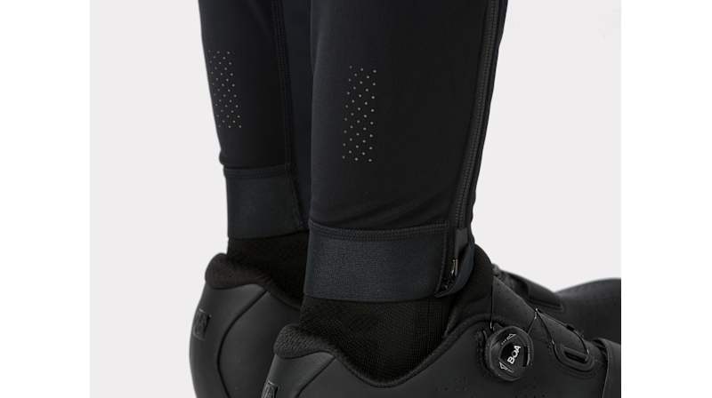 Collant bretelles vélo route femme hiver Endurance noir
