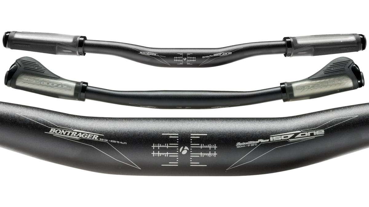 ISOZONE ハンドルバー ブラック/シルバー ボントレガー Satellite Plus IsoZone/inForm Satellite MTB ハンドル