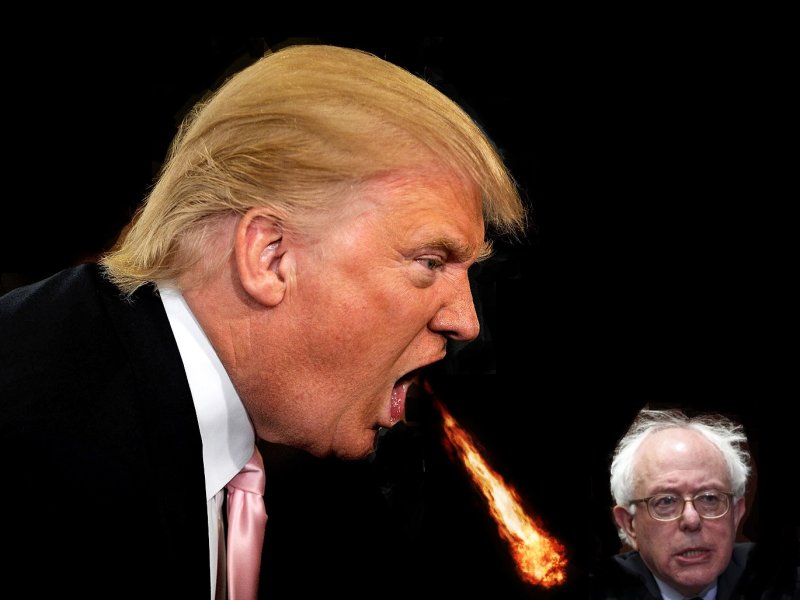 Trump fights Fire with Fire, Who will feel the Bern?