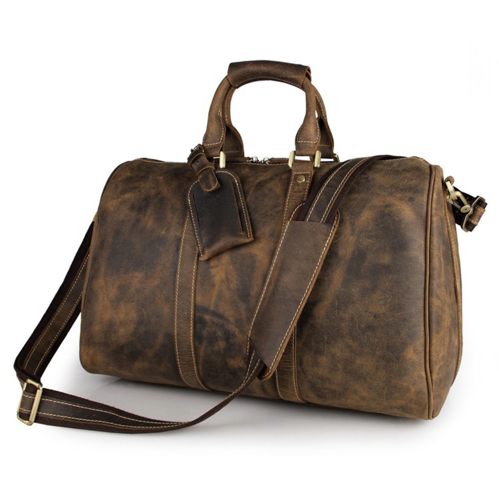 Camel Leather Weekend Bag | Delton Bags | Free shipping