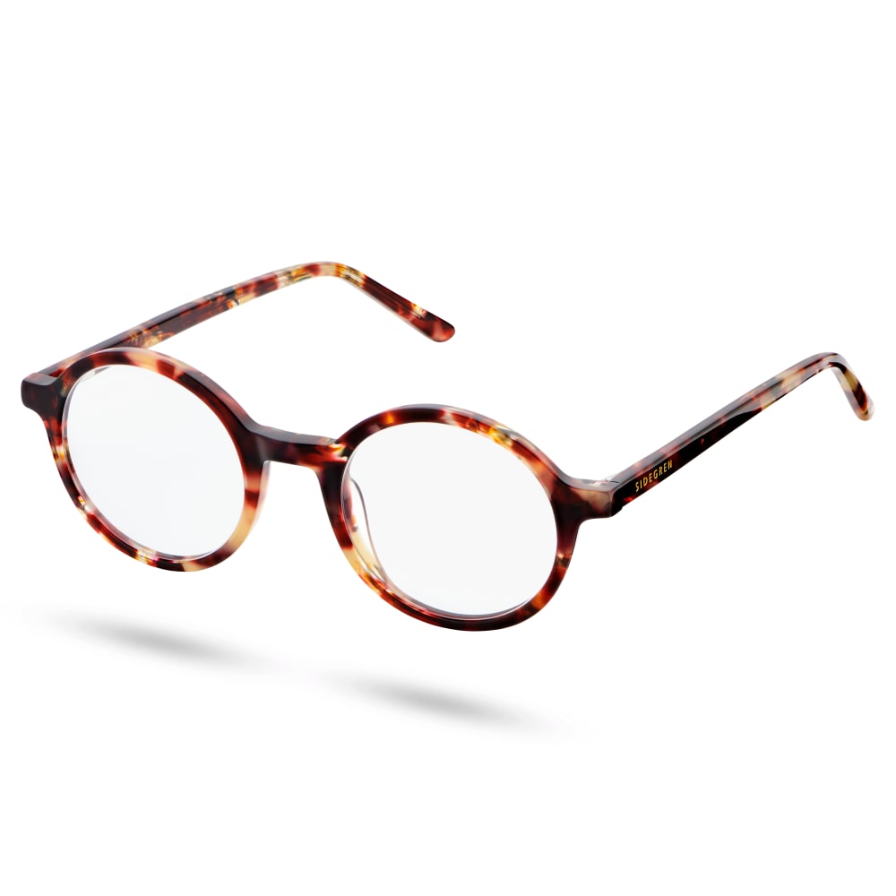 Okrągłe szylkretowe okulary z przezroczystymi soczewkami blokującymi  światło niebieskie | W sprzedaży! | Sidegren