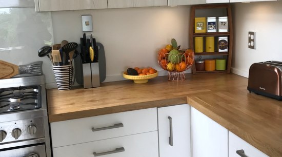 Warm your kitchen with a European Oak benchtop