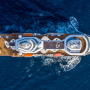 The Celebrity Flora is the first expedition yacht blue
