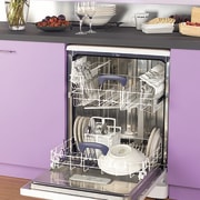 Maytag dishwasher with door open - Maytag dishwasher dishwasher, furniture, home appliance, kitchen appliance, major appliance, product, purple, shelf, shelving, pink