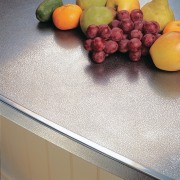 An example of the different textured stainless steel fruit, produce, white